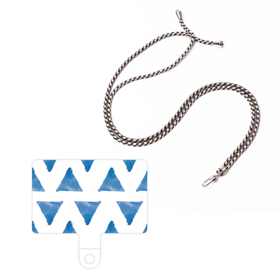 スマホショルダータグ［ オリジナル - 推し色三角 - ブルー ］