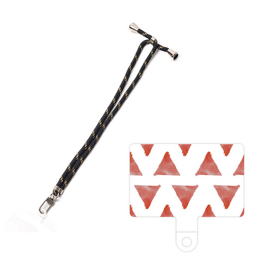 スマホショルダータグ［ オリジナル - 推し色三角 - レッド ］