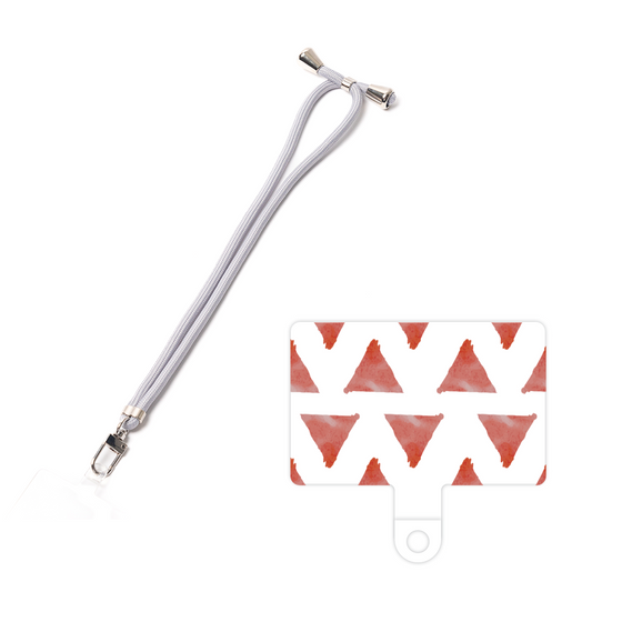 スマホショルダータグ［ オリジナル - 推し色三角 - レッド ］