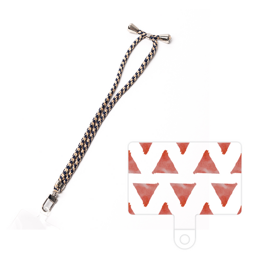 スマホショルダータグ［ オリジナル - 推し色三角 - レッド ］