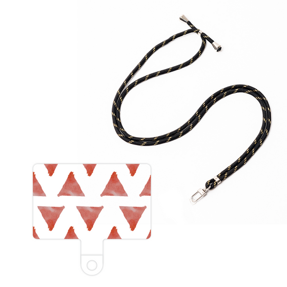 スマホショルダータグ［ オリジナル - 推し色三角 - レッド ］