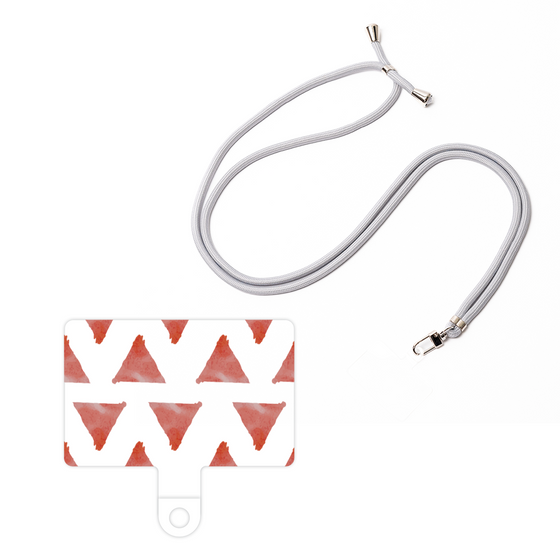 スマホショルダータグ［ オリジナル - 推し色三角 - レッド ］