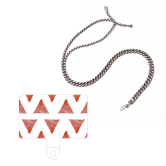 スマホショルダータグ［ オリジナル - 推し色三角 - レッド ］