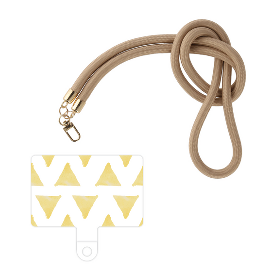 スマホショルダータグ［ オリジナル - 推し色三角 - イエロー ］