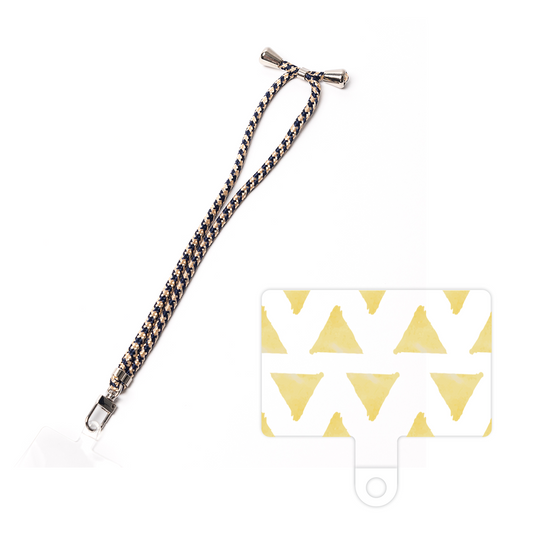 スマホショルダータグ［ オリジナル - 推し色三角 - イエロー ］
