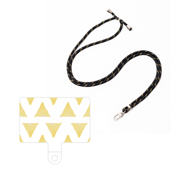 スマホショルダータグ［ オリジナル - 推し色三角 - イエロー ］
