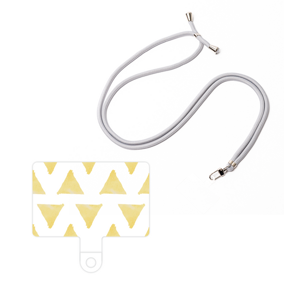 スマホショルダータグ［ オリジナル - 推し色三角 - イエロー ］
