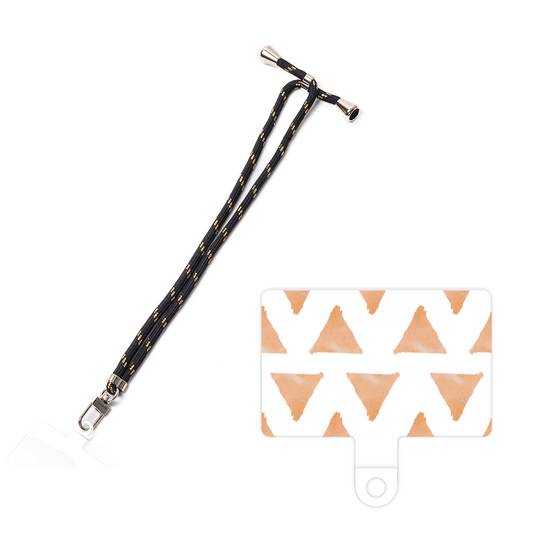 スマホショルダータグ［ オリジナル - 推し色三角 - オレンジ ］