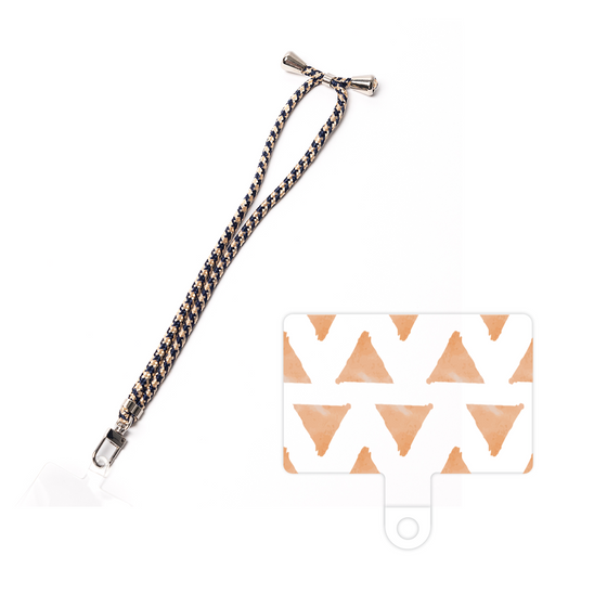 スマホショルダータグ［ オリジナル - 推し色三角 - オレンジ ］