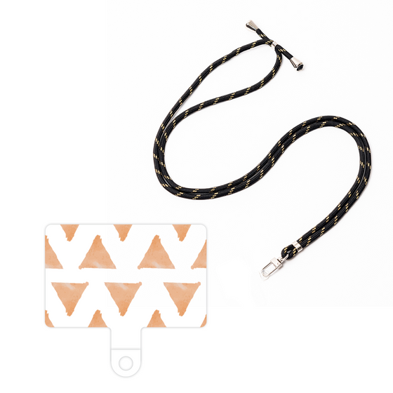 スマホショルダータグ［ オリジナル - 推し色三角 - オレンジ ］