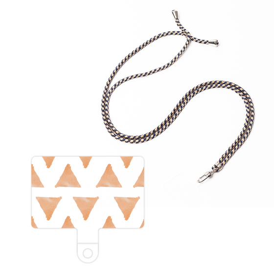 スマホショルダータグ［ オリジナル - 推し色三角 - オレンジ ］