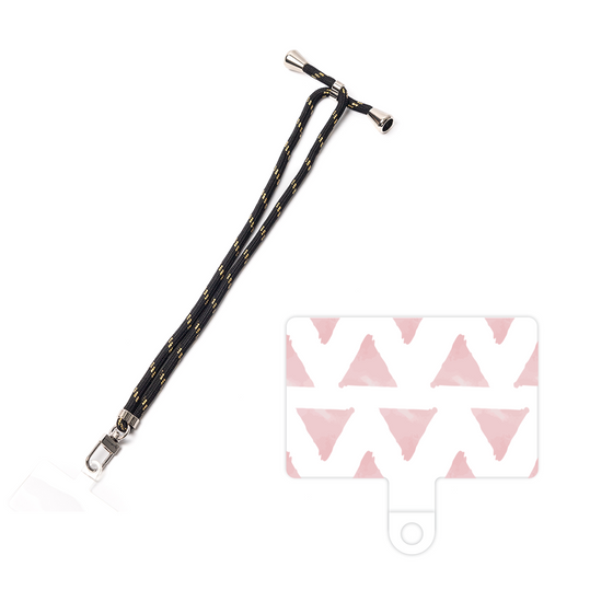 スマホショルダータグ［ オリジナル - 推し色三角 - ピンク ］