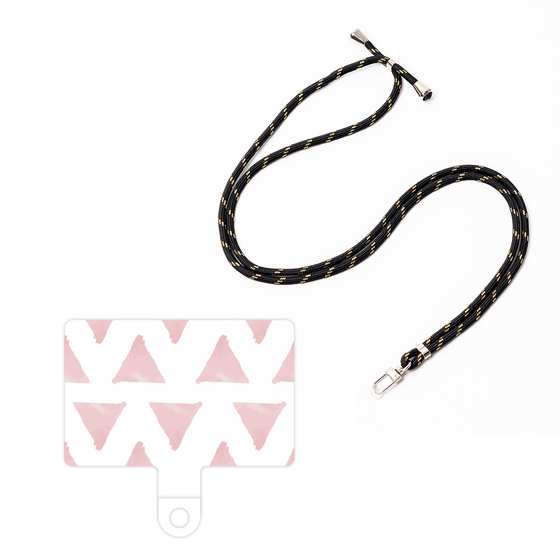 スマホショルダータグ［ オリジナル - 推し色三角 - ピンク ］