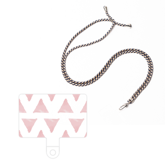 スマホショルダータグ［ オリジナル - 推し色三角 - ピンク ］