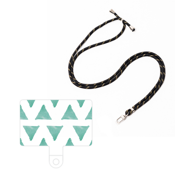 スマホショルダータグ［ オリジナル - 推し色三角 - グリーン ］