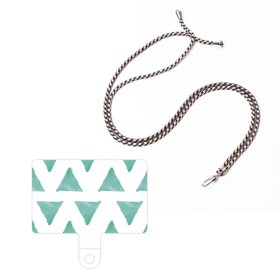 スマホショルダータグ［ オリジナル - 推し色三角 - グリーン ］