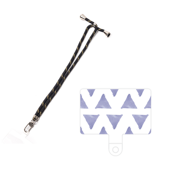 スマホショルダータグ［ オリジナル - 推し色三角 - パープル ］