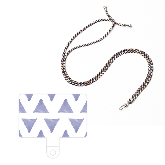 スマホショルダータグ［ オリジナル - 推し色三角 - パープル ］