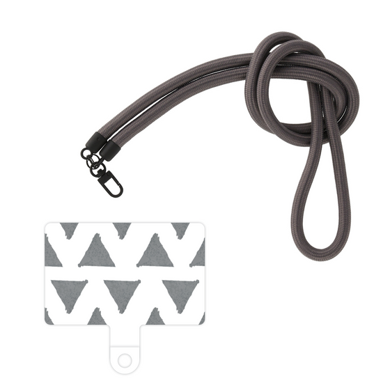 スマホショルダータグ［ オリジナル - 推し色三角 - ブラック ］