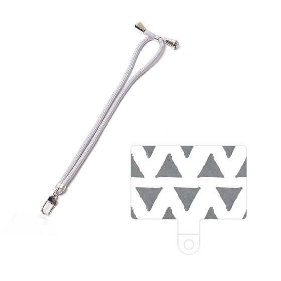 スマホショルダータグ［ オリジナル - 推し色三角 - ブラック ］