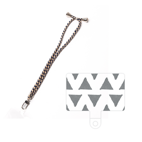 スマホショルダータグ［ オリジナル - 推し色三角 - ブラック ］