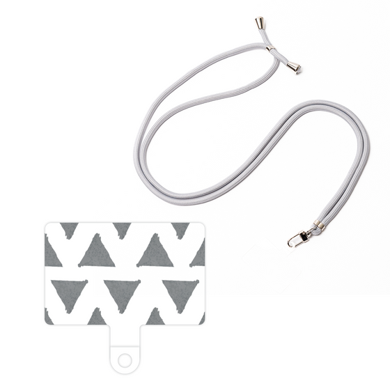 スマホショルダータグ［ オリジナル - 推し色三角 - ブラック ］