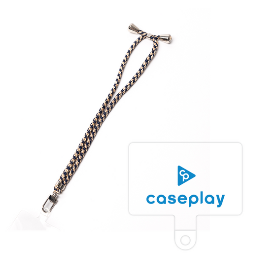 スマホショルダータグ［ オリジナル - caseplayロゴ - ブルー/D ］