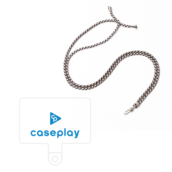 スマホショルダータグ［ オリジナル - caseplayロゴ - ブルー/D ］