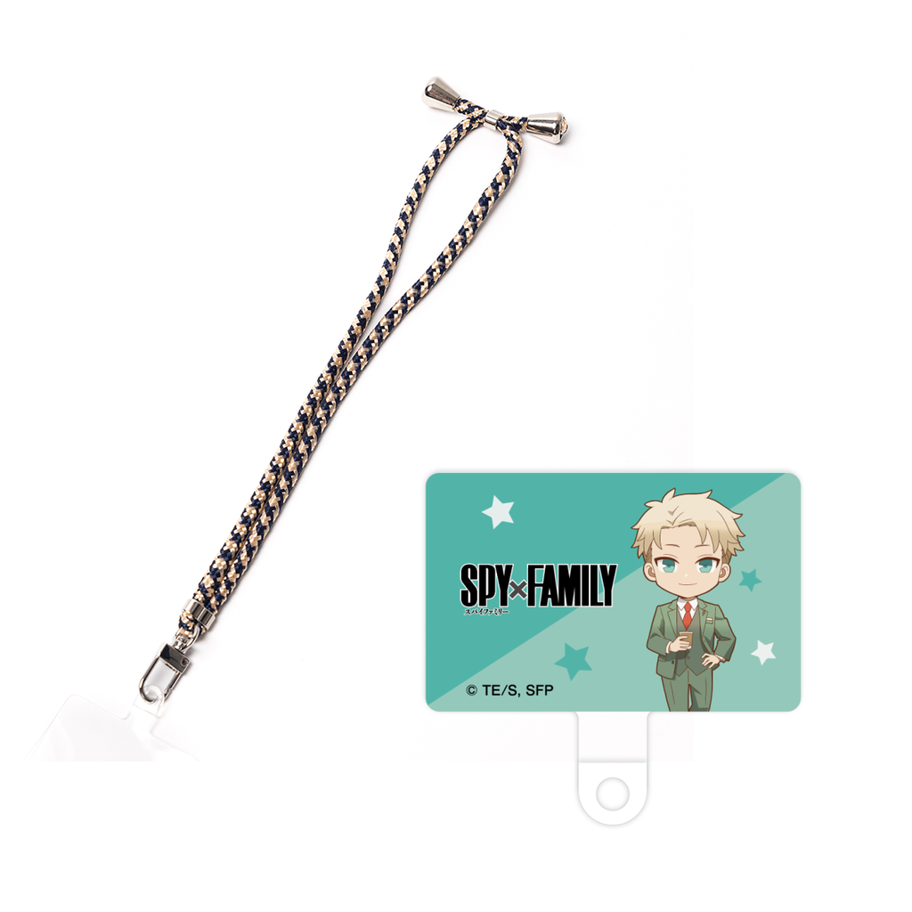 スマホハンドストラップ(細) - ネイビー+ゴールド - SPY×FAMILY - ロイド・フォージャー