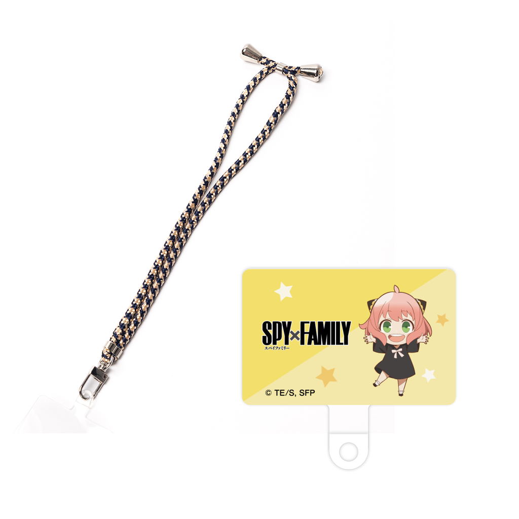 スマホハンドストラップ(細) - ネイビー+ゴールド - SPY×FAMILY - アーニャ・フォージャー