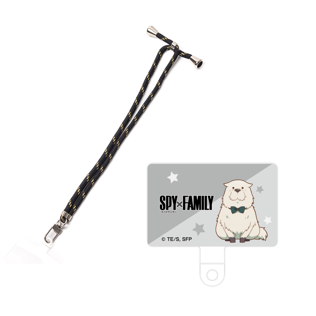 スマホハンドストラップ(細) - ブラック+ゴールド - SPY×FAMILY - ボンド・フォージャー
