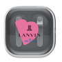 ワイヤレスイヤホンケース［ LANVIN en Bleu Hearts Pink - ランバン ハート ピンク ］