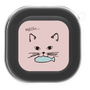 ワイヤレスイヤホンケース［ 食いしん坊なねこ - Pink ］