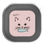 ワイヤレスイヤホンケース［ 食いしん坊なねこ - Pink ］