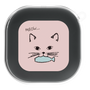 ワイヤレスイヤホンケース［ 食いしん坊なねこ - Pink ］
