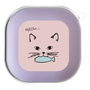 ワイヤレスイヤホンケース［ 食いしん坊なねこ - Pink ］