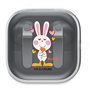 ワイヤレスイヤホンケース［ 内藤ルネ - Bunny ］