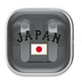 ワイヤレスイヤホンケース［ 侍ジャパン - ワードマーク - 褐色/勝色 ］