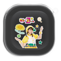 ワイヤレスイヤホンケース［ ももくろちゃんZ - たんぽぽしおりん - 総柄 ］
