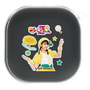 ワイヤレスイヤホンケース［ ももくろちゃんZ - たんぽぽしおりん - 総柄 ］