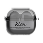 ワイヤレスイヤホンケース［ KLON - 筆記体ロゴ - ブラック ］