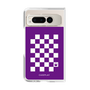 クリアケース［ Racing checkered flag Purple - レーシングチェッカーフラッグ パープル ］