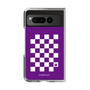 クリアケース［ Racing checkered flag Purple - レーシングチェッカーフラッグ パープル ］