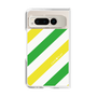 クリアケース［ Big Stripe - Green × Yellow ］