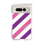 クリアケース［ Big Stripe - Purple × Pink ］