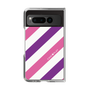 クリアケース［ Big Stripe - Purple × Pink ］