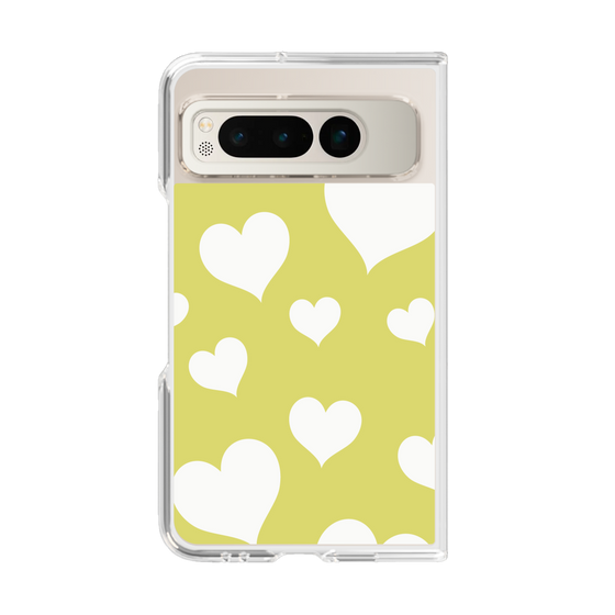クリアケース［ Dot Hearts - Yellow ］