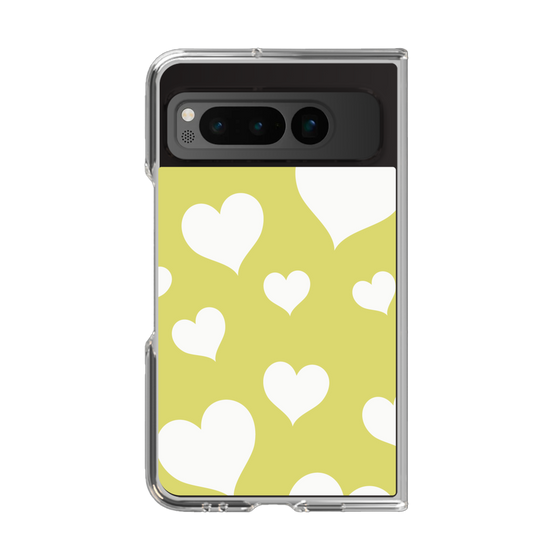 クリアケース［ Dot Hearts - Yellow ］