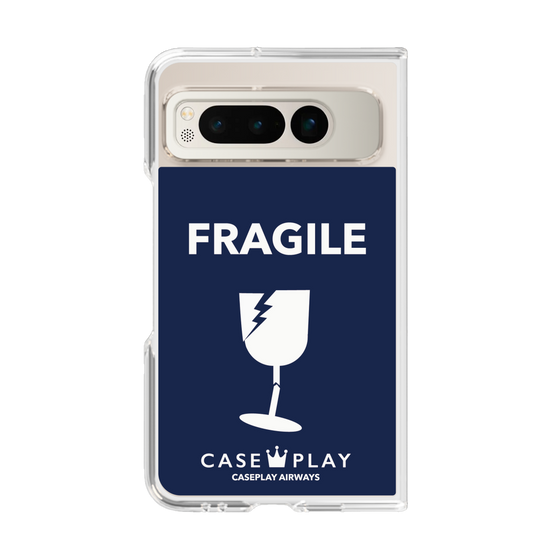 クリアケース［ FRAGILE - Navy ］