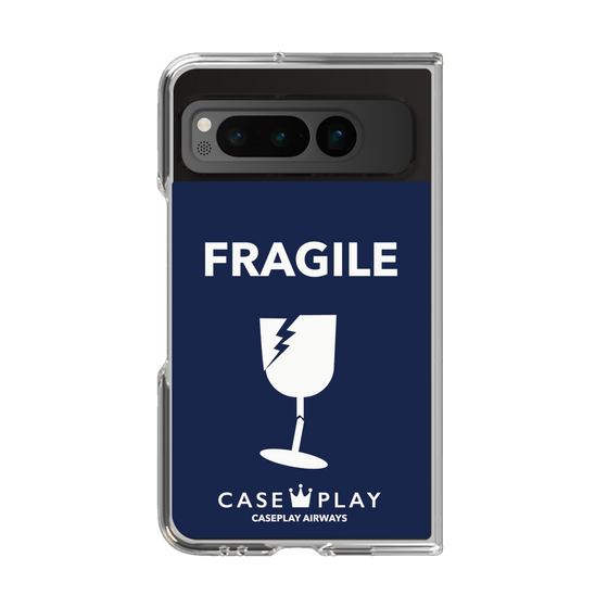 クリアケース［ FRAGILE - Navy ］